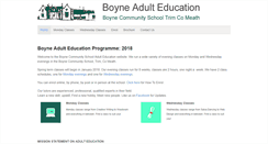 Desktop Screenshot of boyneadulteducation.com