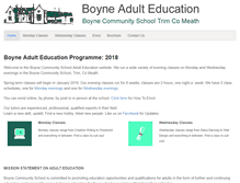 Tablet Screenshot of boyneadulteducation.com